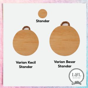 Talenan Bulat Kayu Pinus Dengan Tali Tambang Talenan Gantung Premium Food Grade Hiasan Dinding Perlengkapan Rumah