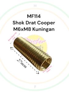 5PCS Sok Bos Drat M6XM8 Blok Mesin Besi KUNINGAN Baut Dalam 10 Luar 12 Panjang 27mm