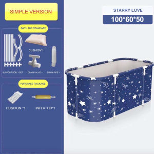 Sincecu Foldable Bathtub for Baby & Adults - Large Thickened PVC Portable Spa Tub with Steam Bath & Insulation