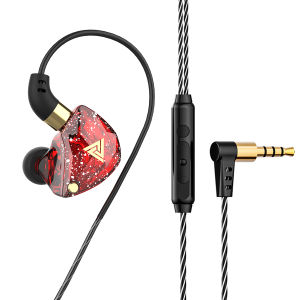 DISOUR Original QKZ SK8 Earphone Copper Driver HiFi Stereo Music Wired headsphone 3.5mm in-Ear Monitor Noise Reduction Headset With Microphone Game Earphones Wire-Controlled Sports Earbuds