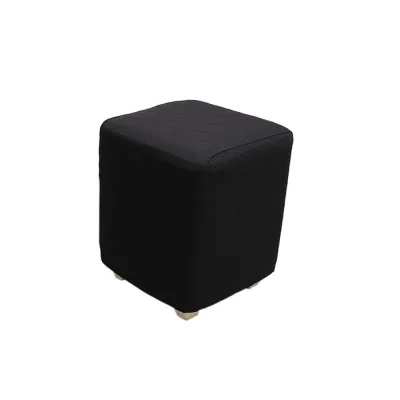 SHED Elastic Jacquard Ottoman Cover T-Shape Solid Color Square Stool Cover Durable Soft Pouf Stool Cover Home Decor