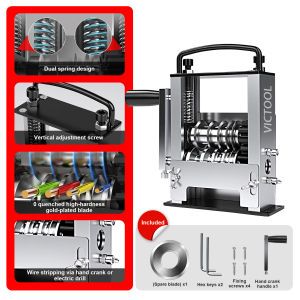 👍🏻👍🏻NERE Manual Wire Stripping Machine with 6 Channels 3-17mm Scrap Wire Stripper Copper Cable Peeler