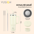 [ของขวัญฟรี] Vusign กระบอกน้ำเก็บความเย็น 1200ml แก้วเก็บความเย็น แก้วสแตนเลส กระติกเก็บความเย็น ขวดน้ําเก็บความเย็น แก้วน้ำ มีหูจับ พร้อมหลอดดูด Water Bottle. 