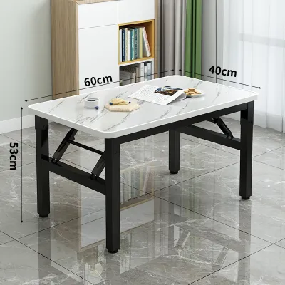 NEIKIA โต๊ะพับ โต๊ะพับอเนกประสงค์ เนื้อหินอ่อน 60x120cm โต๊ะพับ โต๊ะแข็งแรง ทนร้อน ทนน้ำ โต๊ะรับประทานอาหารกลางแจ้ง โต๊ะพับพกพา ไม่ต้องประกอบ โต๊ะทานข้าว พับได้