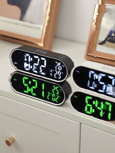 Đồng hồ màn hình LED hiển thị thời gian nhiệt độ ngày và tuần tuyệt vời cho phòng ký túc xá hoặc văn phòng đồng hồ báo thức