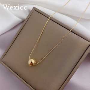 Kalung Titanium Wanita Liontin Bola Gold Anti Karat / Kalung titanium Wanita Anti Karat Model Terbaru / kalung titanium cewek anti karat dan luntur