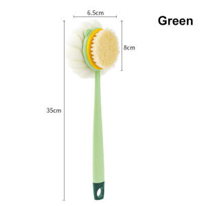 Sponge Long Soft Hair Bath Brush Doubleside Rub Shower Brush Back Scrubber Exfoliating Tool bathroom accessories