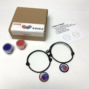 GELANG COUPLE SIDIK JARI TIKTOK PASANGAN SAMA BESTIE  PAINTING FINGER BRACCELET ART PAINTING GELANG TIKTOK