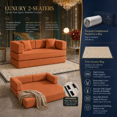 🔥【Hot Selling】MISO 10 Years Warranty Fumniture Folding Sofabed Integrated Dual-purpose Full Sponge Roll Pack Compressed Fabric Sofa for Living Room