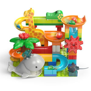 FEELO ของเล่นตัวต่อรางลูกแก้ว Slide Series รุ่น Whale Slide จำนวน 97 ชิ้น ขนาดเดียวกับดูโปร