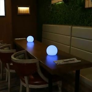 SXH  Rechargeable Remote Control Table Lamp Bar Restaurant Cafe Desktop Atmosphere Decoration Creative Round Ball Shape Moon Lamp led Night Light