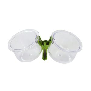 OUTOPEN Transparent Bird Cage Feeder Wear-resistant With Clip Parrot Food Bowl Bird Perch Stand Feeding Basin Pet Bird Feeder Small Pet Bird