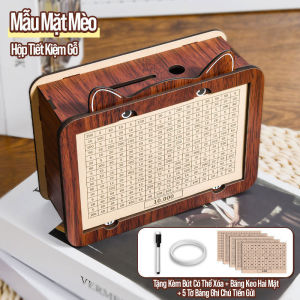 Hộp Gỗ Tiết Kiệm Tiền Tự Lắp Ráp Phong Cách Retro Độc Đáo Kèm Bảng Mục Tiêu Cho Bé Và Gia Đình