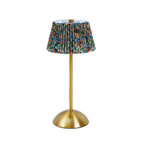 NRFYKYU Fabric Shade Pleated Desk Lamp Metal Base Pastoral Style Touch Bedside Lamp Creative Lamp USB Charging LED Night Light Living Room