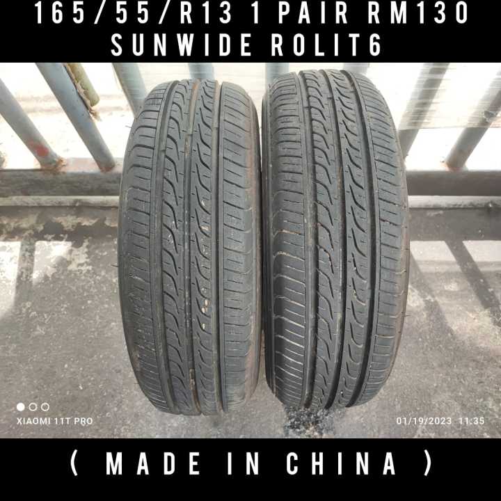 165 55 R13 Sunwide Rolit6 Tyre Tayar Tire Lazada