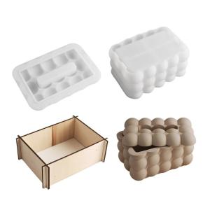 Flexible Silicone Craft Mould Set for Customes Epoxy Tissue Boxes Gift Making and Decorative Storage Solution