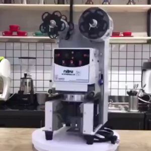 Automatic Boba Cup Sealer 220V 350W Inligent Temp Control Sealing Machine with Auto Counter