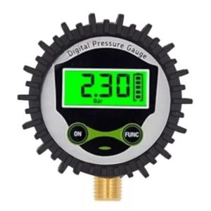 GHRDU Portable Digital Tire Pressure Gauge 0-250PSI Precision Short Pressure Measuring Valve Check Tool 4 Tire Pressure Units LCD Manometer Pressure Gauge Car