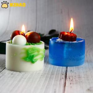 【N2HAO】 Cylindrical Candle Mould Handmade Candle Mold Silicone Mold Wax Mold Small Craft