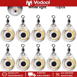 Battery Powered Fishing Lures - 10Pcs Mini Eye Shape for Night Fishing in Seawater and Freshwater