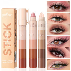 Devonmet 5-in-1 Lazy Girl Eyeshadow Stick Matte Shimmer Highlighter Waterproof High Gloss Lying Silkworm
