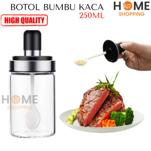 [HS] BOTOL BUMBU KACA 250ML / BOTOL BUMBU KACA SENDOK / BOTOL BUMBU DAPUR  / TEMPAT BUMBU DAPUR / KOTAK BUMBU