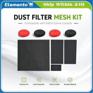 Black Anti Dust Filter Cover PVC with Thumbstick Caps Host Dustproof Net Dustproof Cover for Xbox Series X