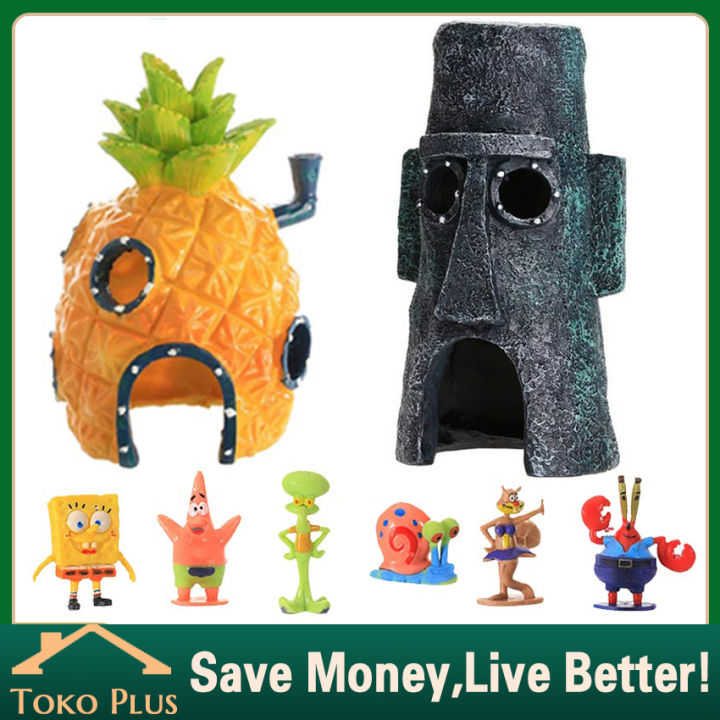 Cake topper Spongebob Squarepants Figure Set Hiasan Kue Ulang Tahun