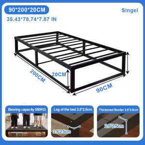 Iron Bed Frame Metal Bed  Single/Double/Queen/King Size thicken American Bed Frame Stainless Steel High load-bearing