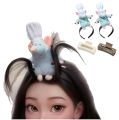 Remy Headband with Hair Clip Grabs Hair Women Cute Funny Rat Hairband Animal Costume Headwear for Washing Face. 