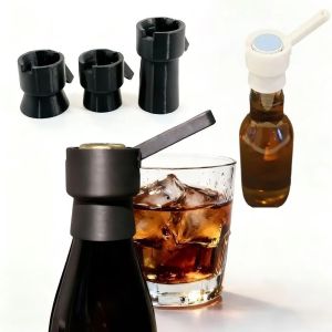 VB45D 3PCS 3D Printed Lever Beer Bottle Opener Portable Ergonomic Beer Can Opener Creative Plastic Cap Launcher Remover Home Party