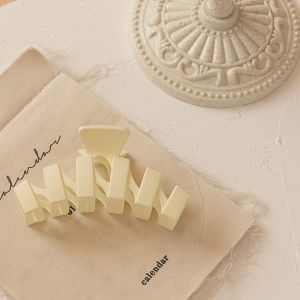 Korea Extra Large Shark Clip Women Korean Style Acrylic Hair Clip Retro Simple Shark Clip Frosted Solid Color Hair Pin Hair Accessories