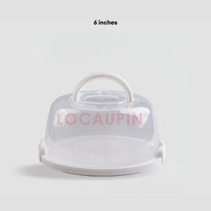 LOCAUPIN Round Transparent Cake Box with Lid Food Box Dessert Plastic Containers Cake Packaging Box Tray Organizer
