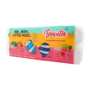 Beautex Mr. Men Little Miss 3Ply Bathroom Tissue 10 Rolls x 220 Sheets (Toilet Paper)