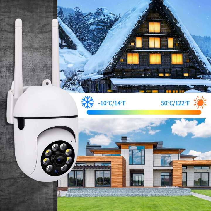 V380 Pro CCTV Camera No Need Internet 8MP Full Color waterproof smart ...