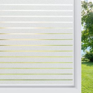 sanhe Stripes Frosted Glass Office Bathroom Window Grilles Film Tint