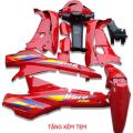 Bộ Vỏ Nhựa Wave Zx Đỏ Đen , Trắng Đen - Dàn Áo Wave ZX , Wave Alpha [ LOẠI ĐẸP ] ( Tặng Kèm Tem 3 Lớp Hàng Xịn ). 