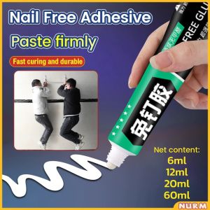 Nurm Strong Nail Freely Adhesive Super Glue Quick-Drying No-Punch Adhesive For Plastic Glass Metal