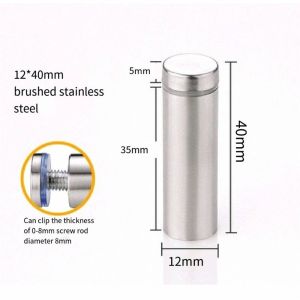 4&10Pack Standoff Screws Stainless Steel Glass Stand Offs - Wall Standoff Mounts Glass Acrylic Nail