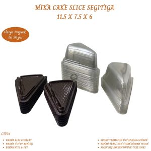 Mika Cake Segitiga Mika Sandwich Segitiga Tanpa Sendok (Isi 50 Pcs-CTP34)