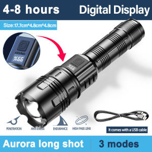 Flashlight with Rechargeable Battery & Charger Super Bright LED Flashlight High Lumen Adjustable metal mini flashlight