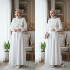 Gamis Wanita Khasana Ceruty Dress Maxy Carlina Fashion
