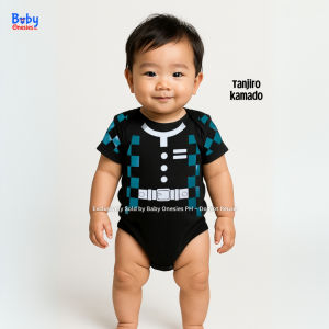 Baby Onesies PH Demon Slayer Tanjiro Nezuko Anime Baby Boy Girl Clothes 0-12 months Monthly Outfit