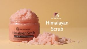 Himalayan Salt Scrub Face Foot and Body Exfoliator with Collagen and Stem Cells Exfoliating Scrub for Toning  and Skin Care by M3 (Pack of 2)