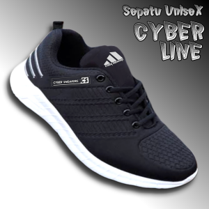 Sepatu Pria Wanita DEWASA Sneakers CyberLINE//CyberNEO Black Natural low