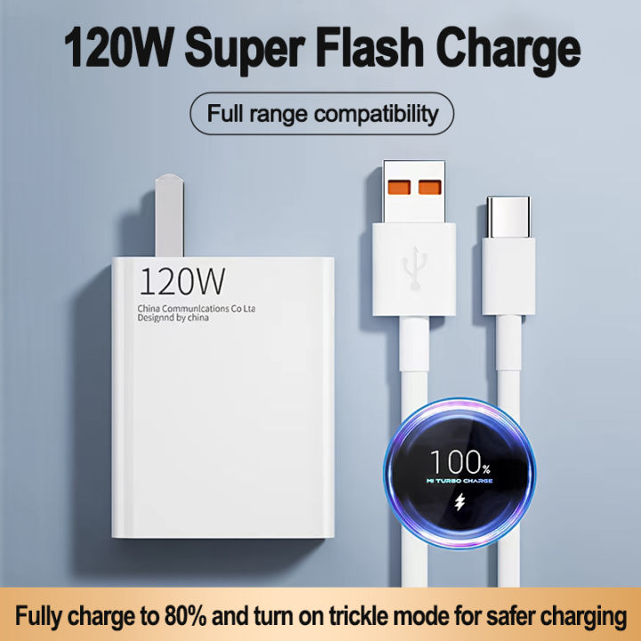 【COD】 Original super fast charger 66W/120W 4A/6A charger for android ...