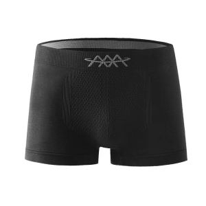 IELGY【40-75KG】mens underwear mid-waist four-corner high-elastic breathable sweat-absorbent mid-waist seamless 5D honeycomb boxer briefs