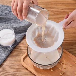 100/200/400 Mesh Kitchen Ultra-fine Mesh Strainer/Reusable Nylon Filter Sieve Strainer/ Food Grade Mesh Filters Spoon For Juice Milk Coffee Yogurt/Useful Kitchen Gagets