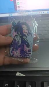 5Pcs/Set Anime Demon Slayer: Kimetsu No Yaiba Brooch Rengoku Kyoujurou Kanroji Mitsuri Tokitou Muichirou Tomioka Giyuu Kochou Shinobu square Badge Backpack Clothes Decoration Gift