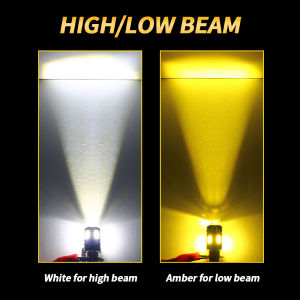 ✅Oprah 2PCS Super Bright Headlight Bulbs for Motorcycle Plug&Play H4 T19/P15D H6/BA20D White Yellow  Amber Color Hight Light Low Light Beam Electric Bicycles Scooter Front Headlamp with Convex lens Projector Sportlight